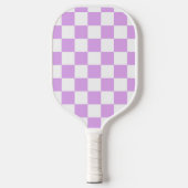 Klassiek licht lavendel schaakbordpatroon  pickleball paddle (Voorkant)