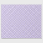 Klassiek licht lavendel violet wit ruitpatroon cadeaupapier (Vlak)