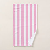Klassiek Licht Roze en Wit Gestreept Bad Handdoek (Handdoek)