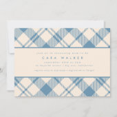 Klassiek lichtblauw beige speldenjongen Baby showe Kaart (Voorkant)