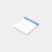 Klassiek lichtblauw gelinieerd gepersonaliseerd ge post-it® notes (Schuin)