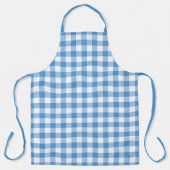 Klassiek lichtblauw wit gingham check patroon schort (Voorkant)