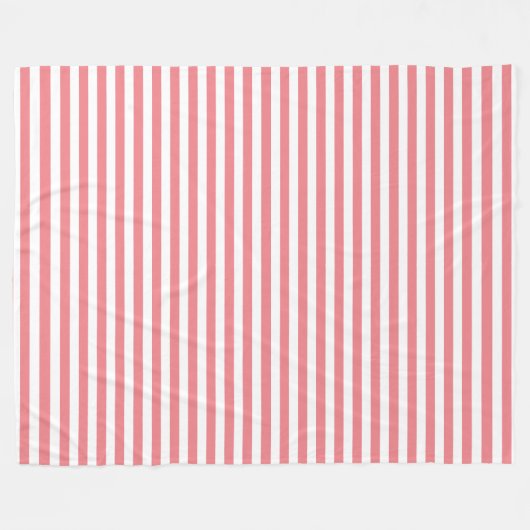 KLASSIEK LICHTE PINKSTRIPEN FLEECE DEKEN (Voorkant (Horizontaal))