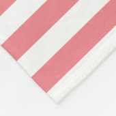 KLASSIEK LICHTE PINKSTRIPEN FLEECE DEKEN (Hoek)