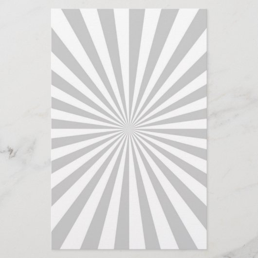 Klassiek Lichtgrijs Burst Spinnewiel Briefpapier (Voorkant)