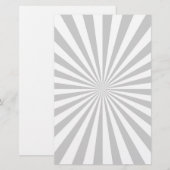 Klassiek Lichtgrijs Burst Spinnewiel Briefpapier (Voorkant / Achterkant)