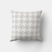 Klassiek Lichtgrijs Wit Groot Houndstooth Kussen (Achterkant)