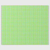Klassiek lichtgroen en wit houndstooth patroon cadeaupapier (Vlak)