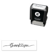 Klassiek liefdesscript bedankt zelfinktende stempel (In situ)