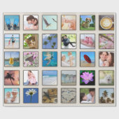 Klassiek Lijst Aangepast fotocollage Cadeaupapier (Vlak)