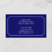 Klassiek Lijst donkerblauwe juwelen Visitekaartje (Achterkant)