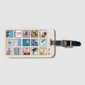 Klassiek Lijst Foto collage Bagagelabel (Voorkant (horizontaal))