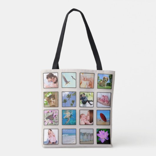 Klassiek Lijst Foto collage Tote Bag (Achterkant)