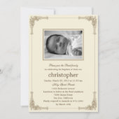 Klassiek Lijst foto doop/doopuitnodiging Kaart (Voorkant)