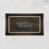 Klassiek Lijst | Houtkorrels | VINTAGE Visitekaartje (Achterkant)