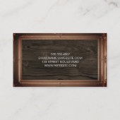 Klassiek Lijst | Houtkorrels | VINTAGE Visitekaartje (Achterkant)