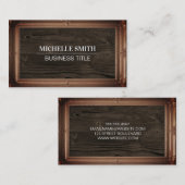 Klassiek Lijst | Houtkorrels | VINTAGE Visitekaartje (Voorkant / Achterkant)