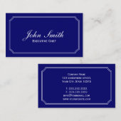 Klassiek Lijst Navy Blue Chef Professional Visitekaartje (Voorkant / Achterkant)