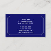 Klassiek Lijst Navy Blue Chef Professional Visitekaartje (Achterkant)
