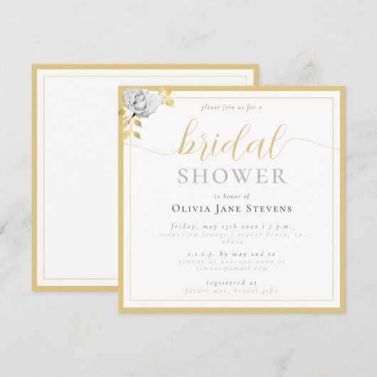 Klassiek Lijst zwart wit gelaagd Vrijgezellenfeest Kaart (Voorkant / Achterkant)