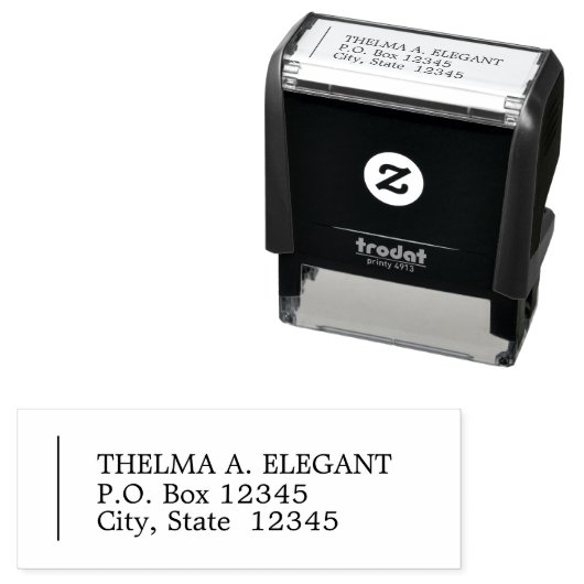 Klassiek links uitgelijnd retouradres stempel (In situ)