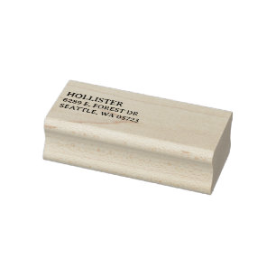 Klassiek links uitgelijnd serif-lettertype retoura rubberstempel