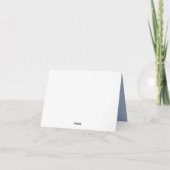 Klassiek lint blauw Baby shower Bedankkaart (Achterkant)