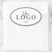 Klassiek logo op maat ovale sticker (Tas)