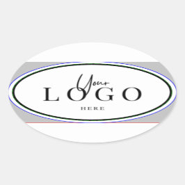 Klassiek logo op maat ovale sticker