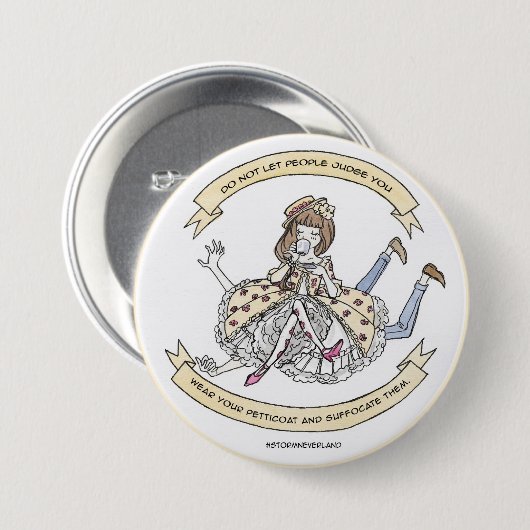 Klassiek Lolita Suffocate Ronde Button 7,6 Cm (Voorkant /achterkant)