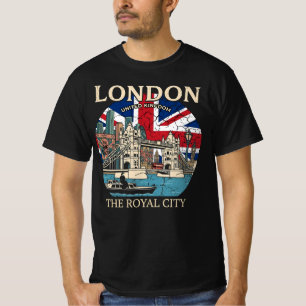 Klassiek Londen De Koninklijke Stad - Union Jack T-shirt