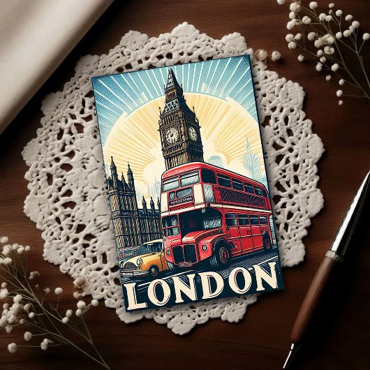Klassiek Londen Engeland Reizen Briefkaart