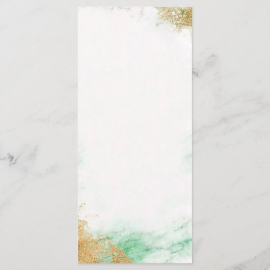 Klassiek Luxe Marmeren Trouwmenu Programmakaart (Achterkant)