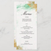 Klassiek Luxe Marmeren Trouwmenu Programmakaart (Voorkant / Achterkant)