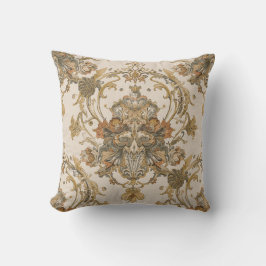Klassiek, Luxe Ornament, Goud Beigi Grijs Kussen