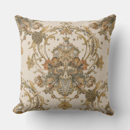 Klassiek, Luxe Ornament, Goud Beigi Grijs Kussen