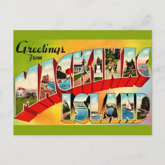 Klassiek Mackinac Island Briefkaart (Voorkant)