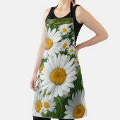 Klassiek madeliefje patroon wit bloemen personalis schort (Insitu)