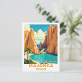 Klassiek Mallorca, Spanje Strand Reizen Briefkaart (Staand voorkant)