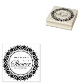 KLASSIEK  MANDALA CUSTOM SCRIPT BABY SHOWER RUBBERSTEMPEL (Gestempeld)
