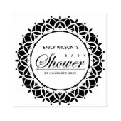 KLASSIEK  MANDALA CUSTOM SCRIPT BABY SHOWER RUBBERSTEMPEL (Afrduk)