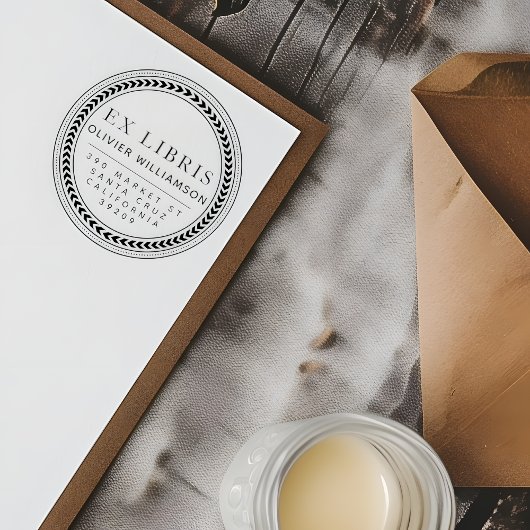 Klassiek mannelijk Lijst Ex Libris Boekplaat Rubberstempel