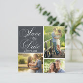 Klassiek manuscript sparen de Collage van de Foto  Save The Date (Staand voorkant)