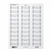 Klassiek marineblauw kant retour adres label (Full Sheet)