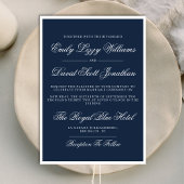 Klassiek marineblauw nautisch elegant QR Kaart