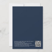 Klassiek marineblauw nautisch elegant QR Kaart (Achterkant)