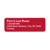 Klassiek massief True rood Etiket (Voorkant)