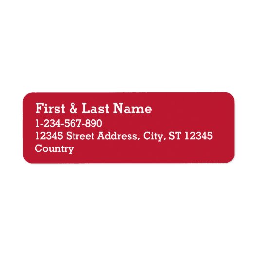 Klassiek massief True rood Etiket (Voorkant)