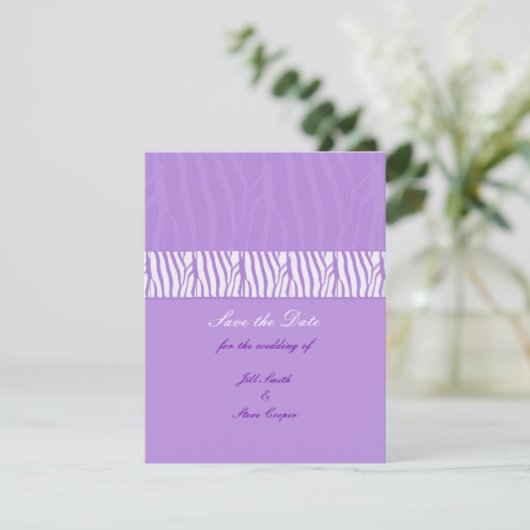Klassiek Mauve Bewaar de Datum Save The Date (Staand voorkant)