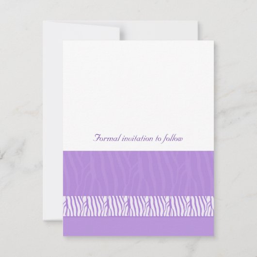 Klassiek Mauve Bewaar de Datum Save The Date (Achterkant)